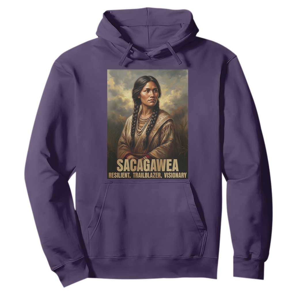 Sacagawea Native American Woman Hoodie Resilient Trailblazer Visionary TS12 Purple Print Your Wear