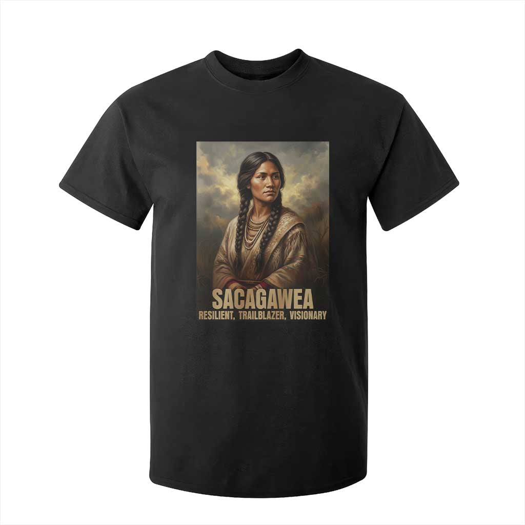 Sacagawea Native American Woman T Shirt For Kid Resilient Trailblazer Visionary TS12 Black Print Your Wear