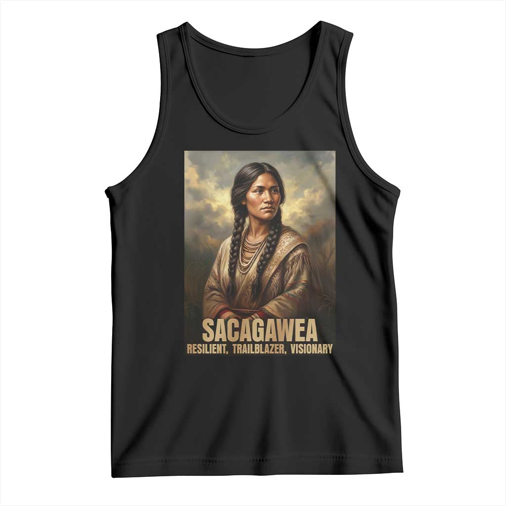 Sacagawea Native American Woman Tank Top Resilient Trailblazer Visionary TS12 Black Print Your Wear