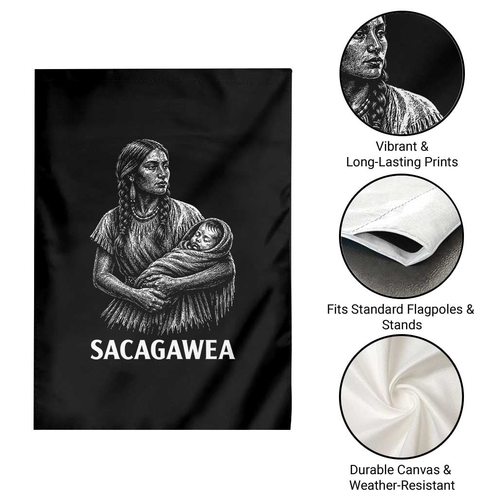 Sacagawea Garden Flag Native American Womens History Month Graphic TS12 Print Your Wear
