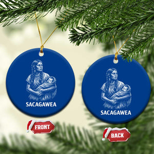 Sacagawea Ceramic Ornament Native American Womens History Month Graphic TS12 1pc Blue Print Your Wear