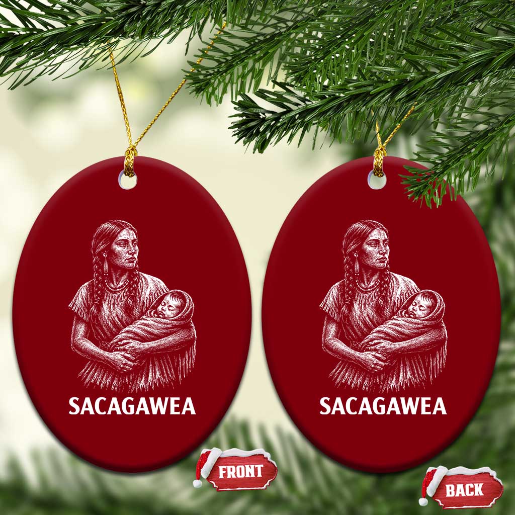 Sacagawea Ceramic Ornament Native American Womens History Month Graphic TS12 Print Your Wear