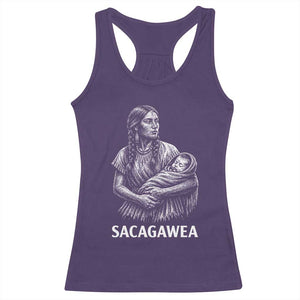 Sacagawea Racerback Tank Top Native American Womens History Month Graphic TS12 Purple Print Your Wear