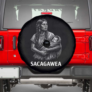 Sacagawea Spare Tire Cover Native American Womens History Month Graphic TS12 Black Print Your Wear