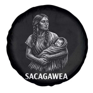 Sacagawea Spare Tire Cover Native American Womens History Month Graphic TS12 Print Your Wear