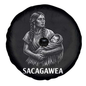 Sacagawea Spare Tire Cover Native American Womens History Month Graphic TS12 Print Your Wear