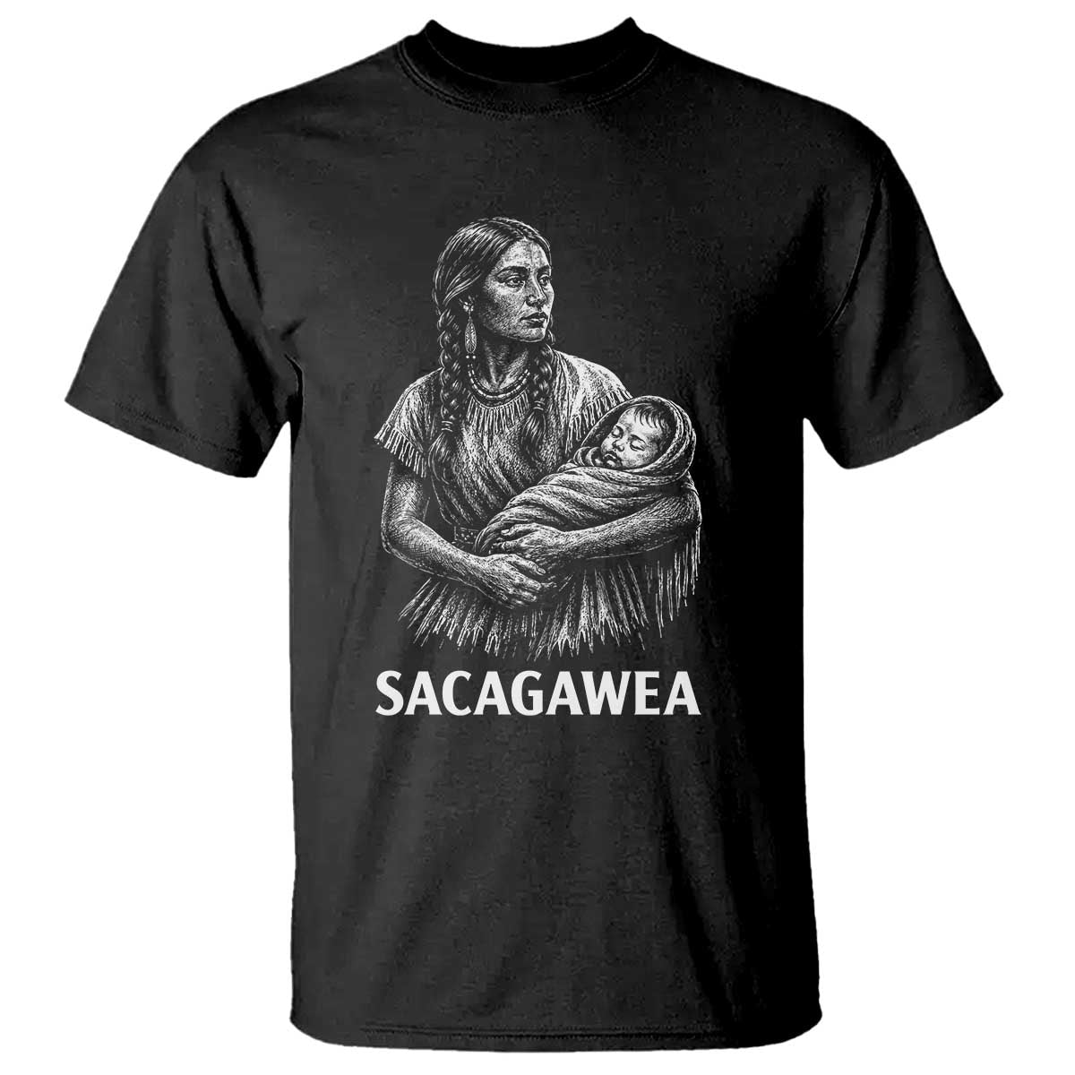 Sacagawea T Shirt Native American Womens History Month Graphic TS12 Black Print Your Wear