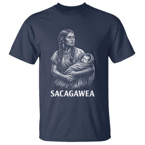 Sacagawea T Shirt Native American Womens History Month Graphic TS12 Navy Print Your Wear