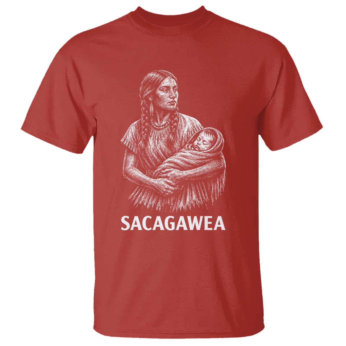 Sacagawea T Shirt Native American Womens History Month Graphic TS12 Red Print Your Wear