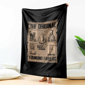 The Original Founding Fathers Throw Blanket Native American Indigenous Leaders Graphic TS12 Print Your Wear