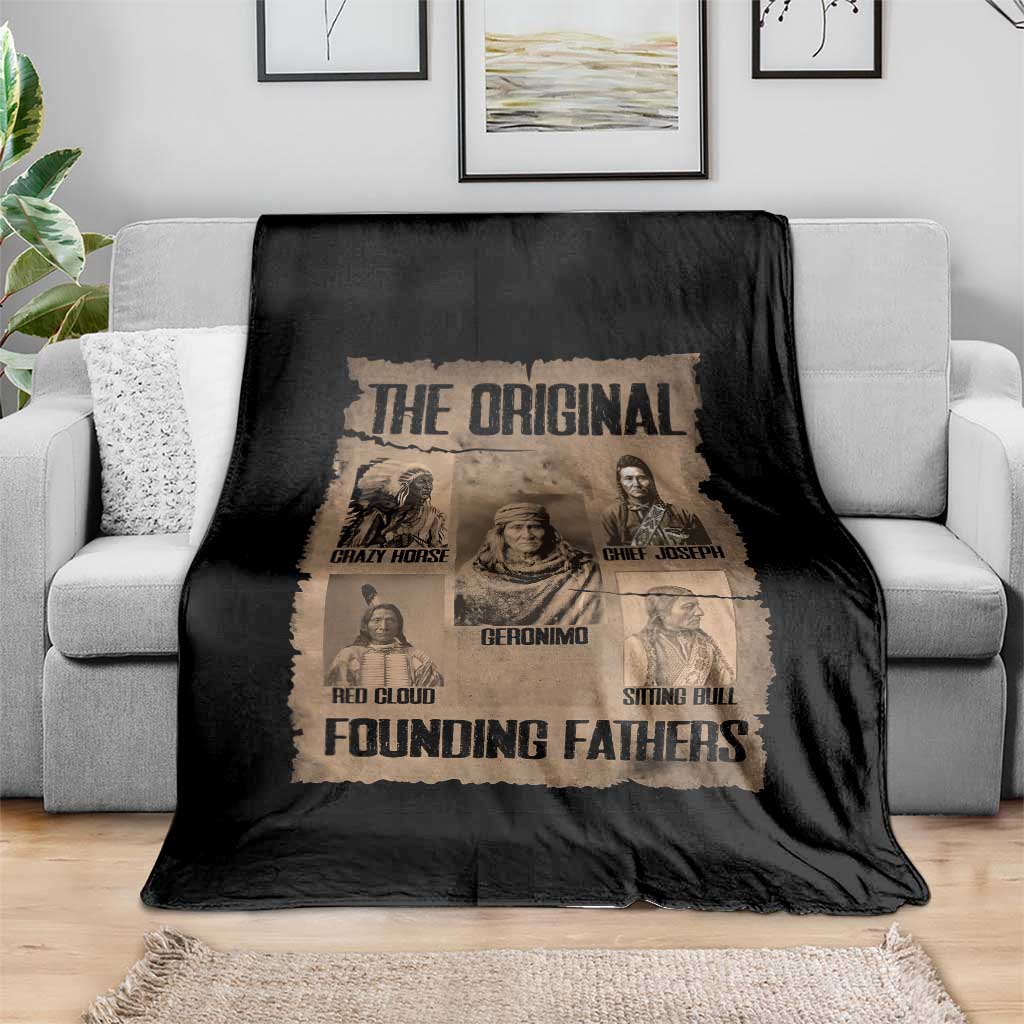 The Original Founding Fathers Throw Blanket Native American Indigenous Leaders Graphic TS12 Print Your Wear