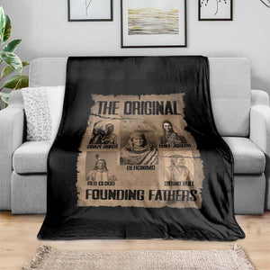 The Original Founding Fathers Throw Blanket Native American Indigenous Leaders Graphic TS12 Print Your Wear