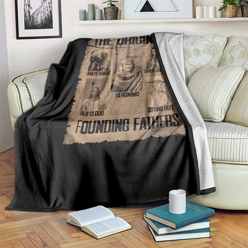 The Original Founding Fathers Throw Blanket Native American Indigenous Leaders Graphic TS12 Print Your Wear