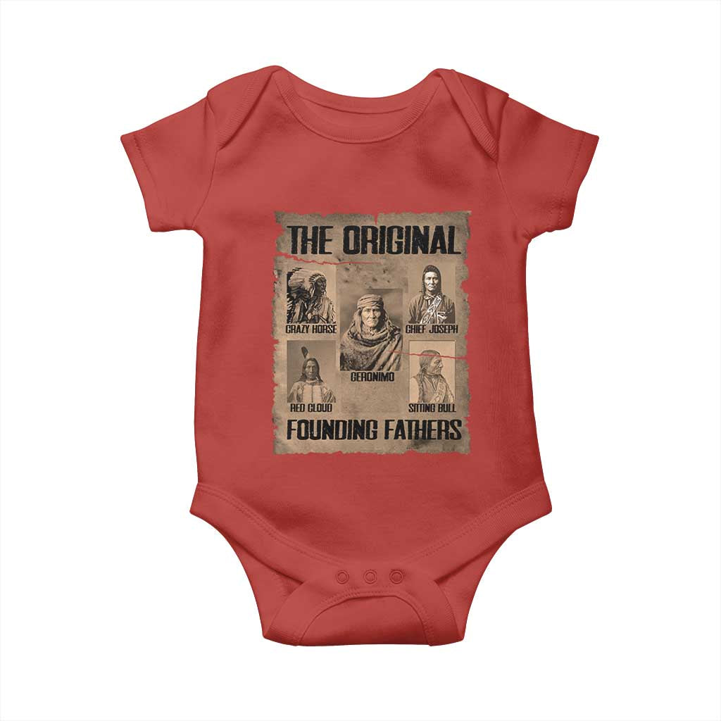 The Original Founding Fathers Baby Onesie Native American Indigenous Leaders Graphic TS12 Red Print Your Wear