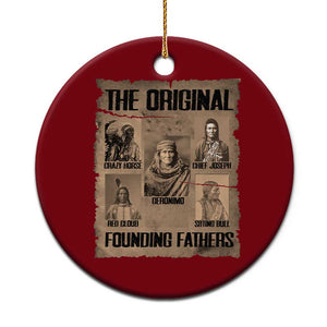 The Original Founding Fathers Ceramic Ornament Native American Indigenous Leaders Graphic TS12 1pc Red Print Your Wear