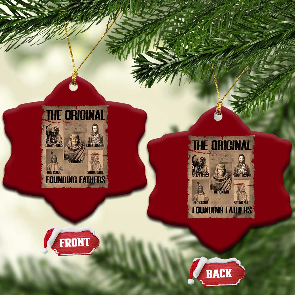 The Original Founding Fathers Ceramic Ornament Native American Indigenous Leaders Graphic TS12 Print Your Wear