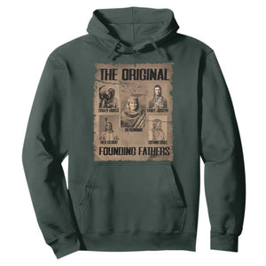 The Original Founding Fathers Hoodie Native American Indigenous Leaders Graphic TS12 Dark Forest Green Print Your Wear