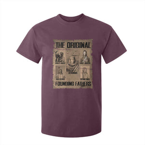 The Original Founding Fathers T Shirt For Kid Native American Indigenous Leaders Graphic TS12 Maroon Print Your Wear