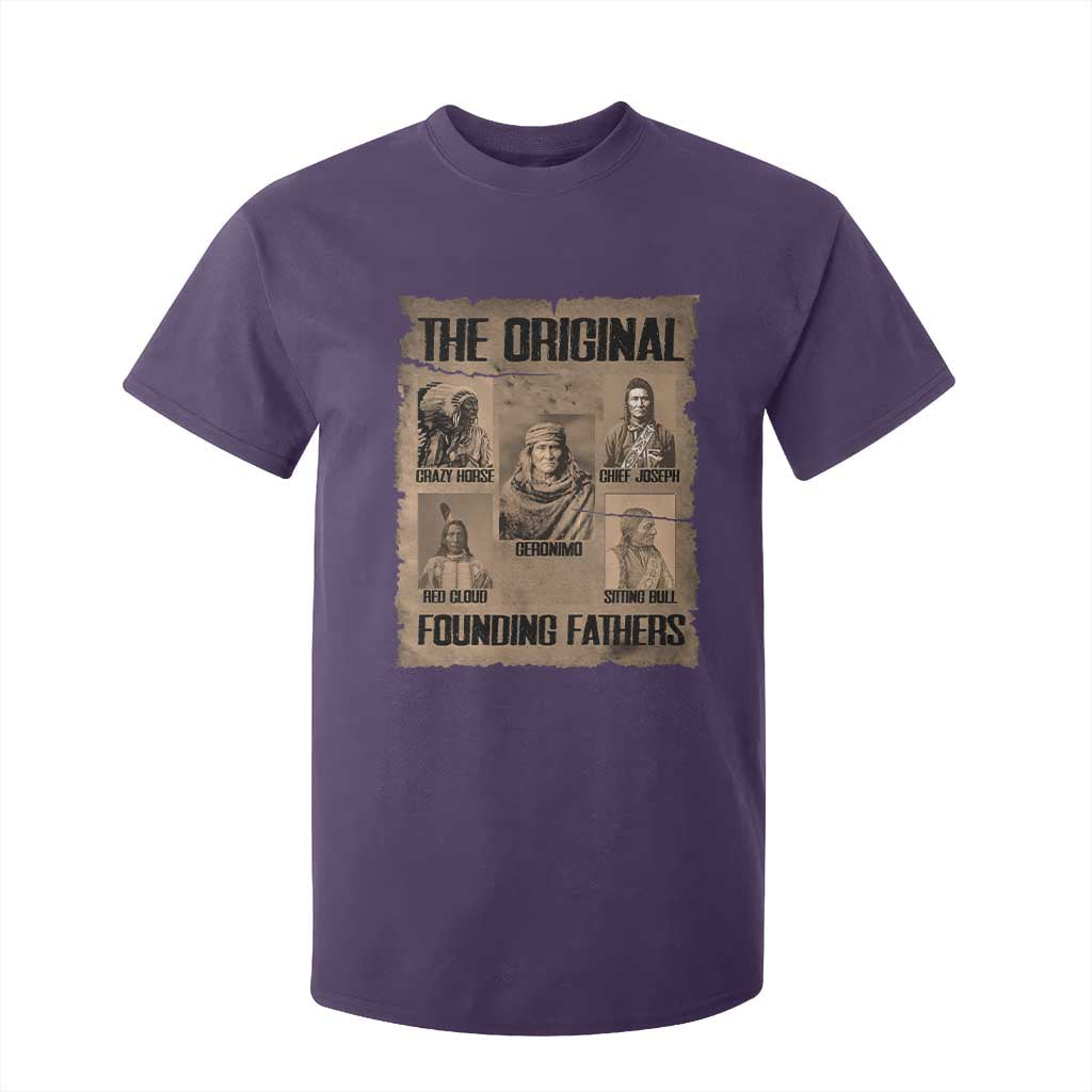 The Original Founding Fathers T Shirt For Kid Native American Indigenous Leaders Graphic TS12 Purple Print Your Wear