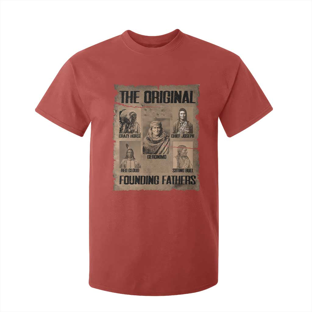 The Original Founding Fathers T Shirt For Kid Native American Indigenous Leaders Graphic TS12 Red Print Your Wear