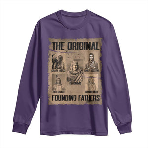 The Original Founding Fathers Long Sleeve Shirt Native American Indigenous Leaders Graphic TS12 Purple Print Your Wear