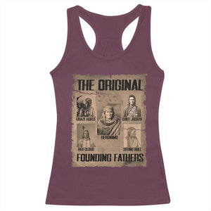 The Original Founding Fathers Racerback Tank Top Native American Indigenous Leaders Graphic TS12 Maroon Print Your Wear