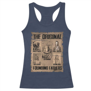 The Original Founding Fathers Racerback Tank Top Native American Indigenous Leaders Graphic TS12 Navy Print Your Wear