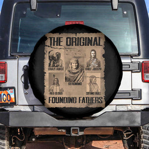 The Original Founding Fathers Spare Tire Cover Native American Indigenous Leaders Graphic TS12 No hole Black Print Your Wear
