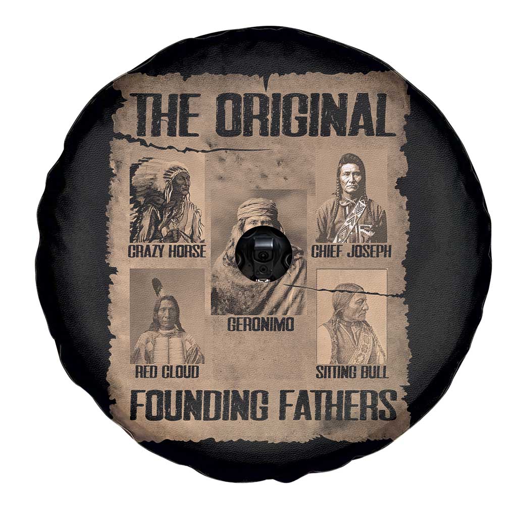 The Original Founding Fathers Spare Tire Cover Native American Indigenous Leaders Graphic TS12 Print Your Wear