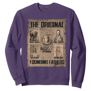 The Original Founding Fathers Sweatshirt Native American Indigenous Leaders Graphic TS12 Purple Print Your Wear