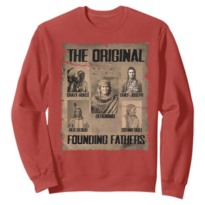 The Original Founding Fathers Sweatshirt Native American Indigenous Leaders Graphic TS12 Red Print Your Wear