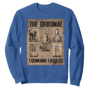 The Original Founding Fathers Sweatshirt Native American Indigenous Leaders Graphic TS12 Royal Blue Print Your Wear