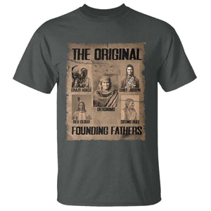The Original Founding Fathers T Shirt Native American Indigenous Leaders Graphic TS12 Dark Heather Print Your Wear