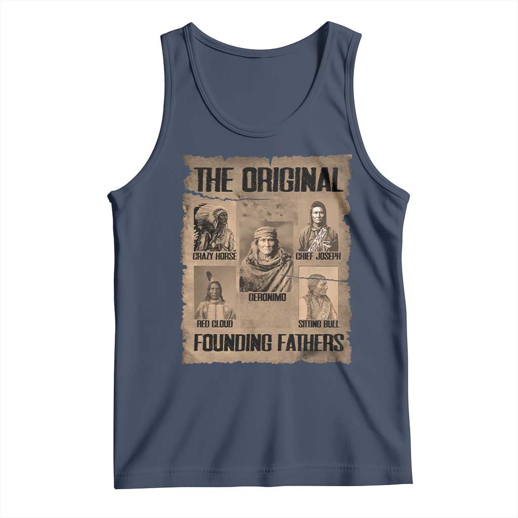 The Original Founding Fathers Tank Top Native American Indigenous Leaders Graphic TS12 Navy Print Your Wear