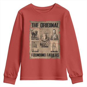 The Original Founding Fathers Youth Sweatshirt Native American Indigenous Leaders Graphic TS12 Red Print Your Wear