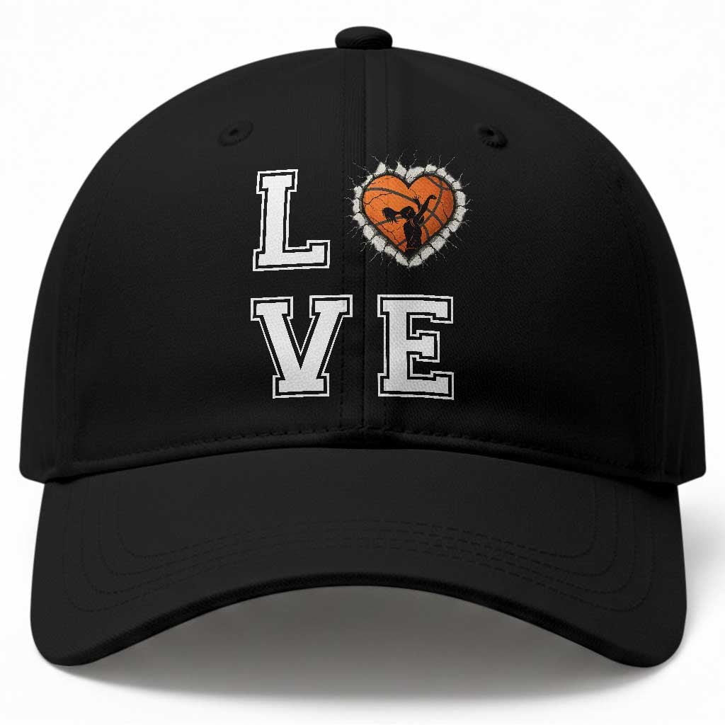 Love Basketball Baseball Cap Cracked Ball Graphic For Sport Lover TS12 Print Your Wear