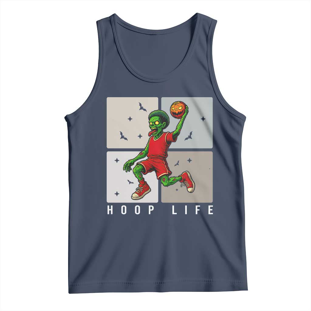 Hoop Life Tank Top Halloween Zombie Basketball Spooky Game TS12 Navy Print Your Wear