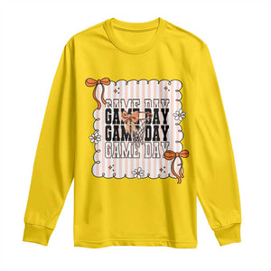 Basketball Game Day Long Sleeve Shirt Retro Coquette Bow Gift For Sport Lovers TS12 Daisy Print Your Wear