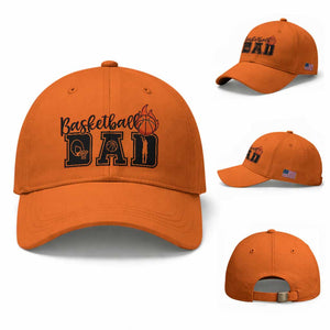Basketball Dad Baseball Cap Gift For Sport Lover TS12 Baseball Cap Universal Fit Orange Print Your Wear