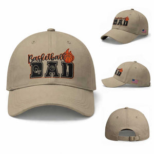 Basketball Dad Baseball Cap Gift For Sport Lover TS12 Baseball Cap Universal Fit Khaki Print Your Wear