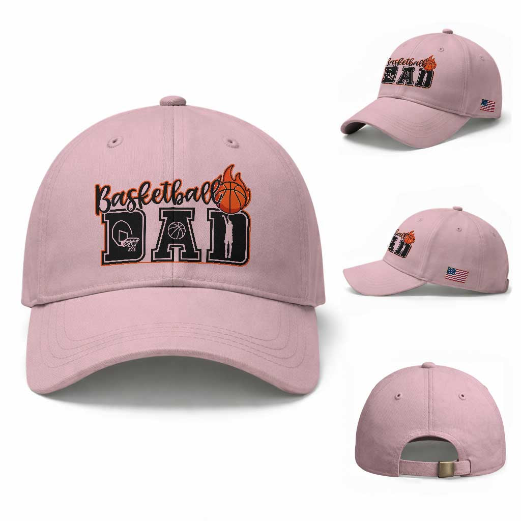 Basketball Dad Baseball Cap Gift For Sport Lover TS12 Baseball Cap Universal Fit Light Pink Print Your Wear