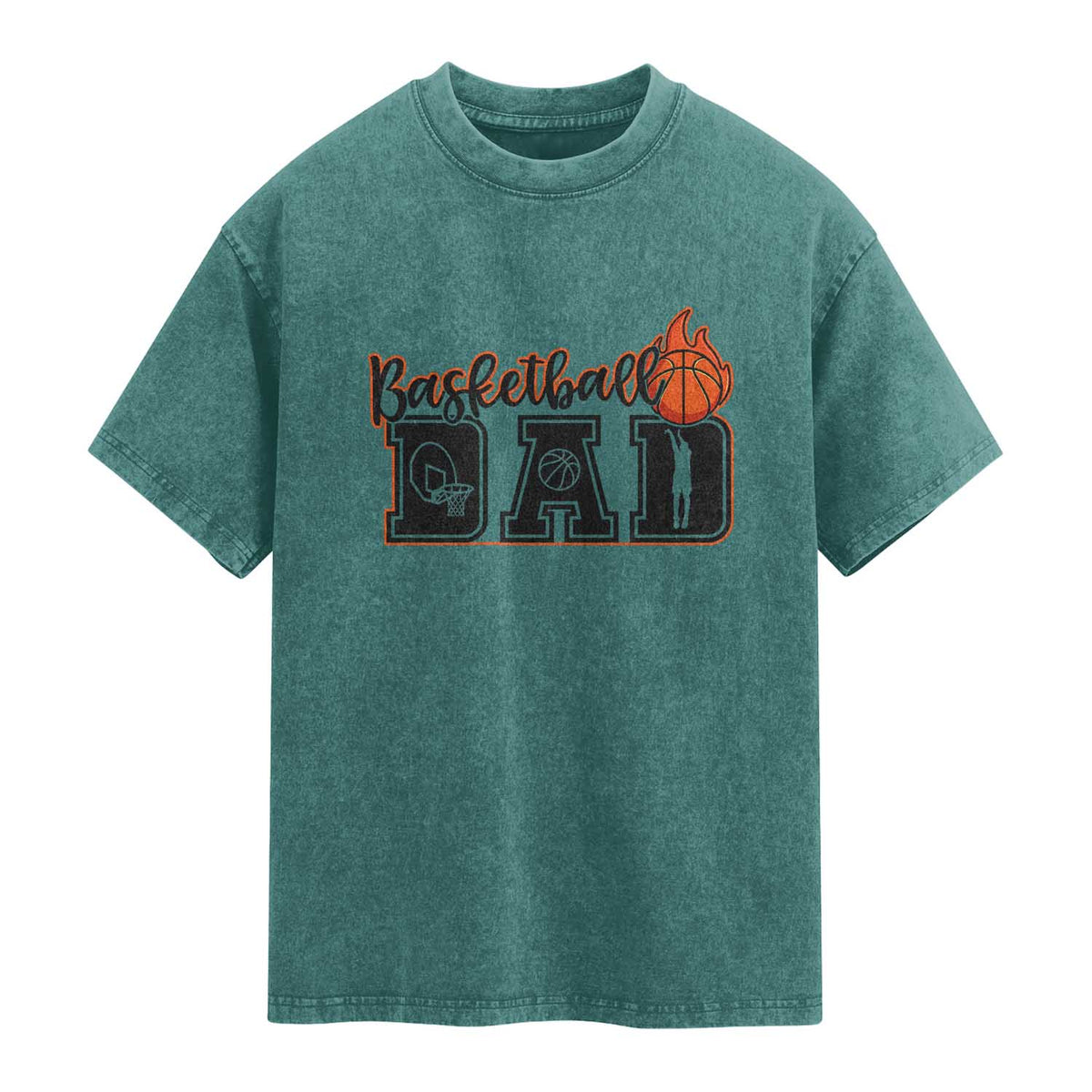 Basketball Dad Washed Cotton T-Shirt Gift For Sport Lover
