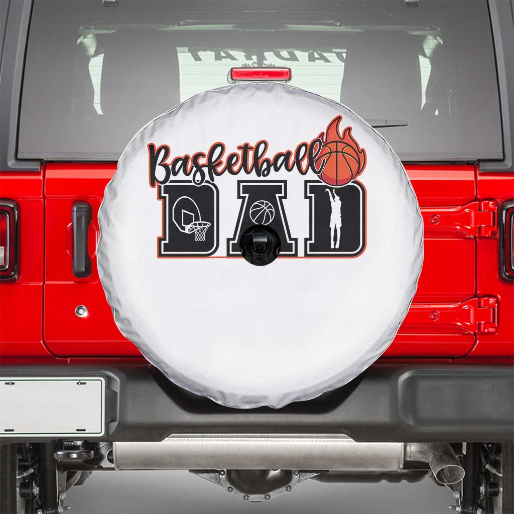 Basketball Dad Spare Tire Cover Gift For Sport Lover TS12 White Print Your Wear