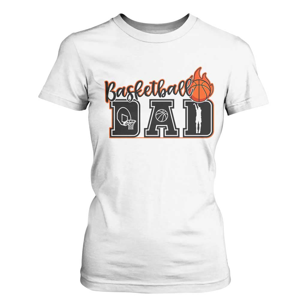 Basketball Dad T Shirt For Women Gift For Sport Lover TS12 White Print Your Wear