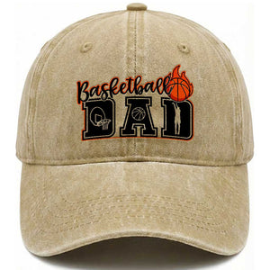 Basketball Dad Washed Cotton Baseball Cap Gift For Sport Lover TS12 Print Your Wear
