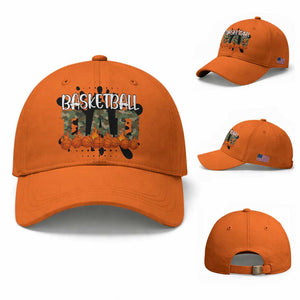 Basketball Dad Baseball Cap Camouflage Flame Graphic For Sport Lover TS12 Baseball Cap Universal Fit Orange Print Your Wear