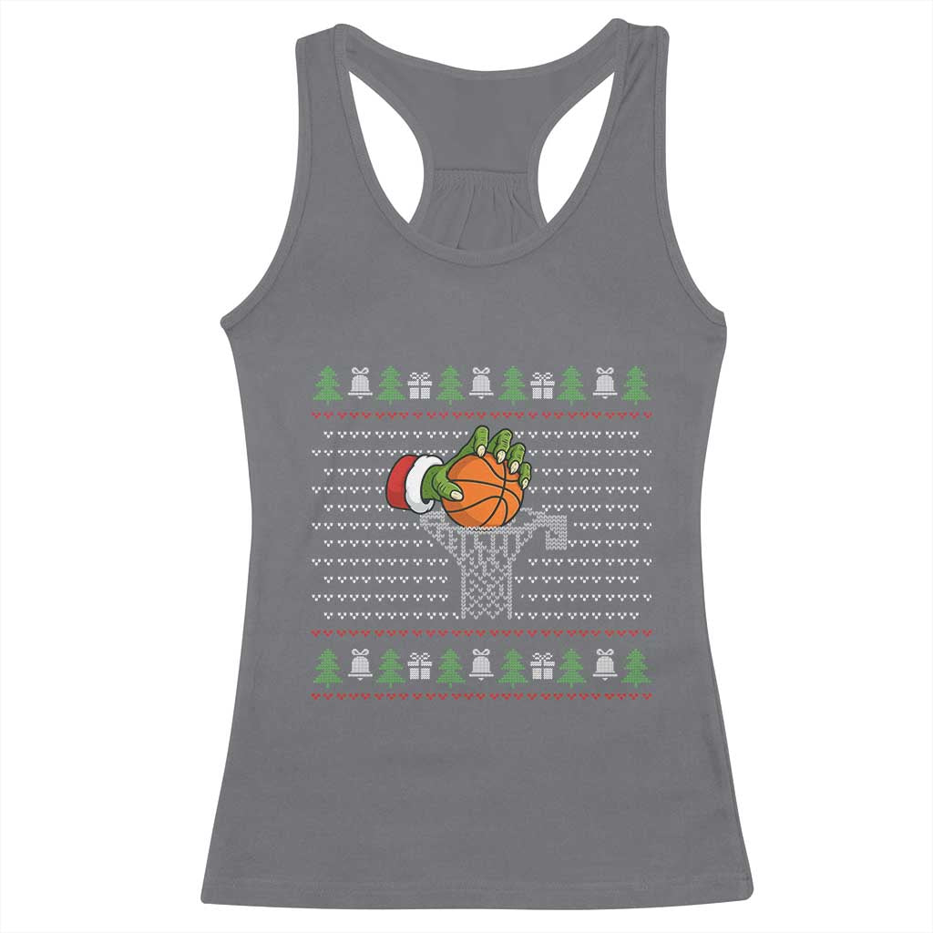 Funny Zombie Hand Basketball Christmas Gift Racerback Tank Top TS12 Charcoal Print Your Wear