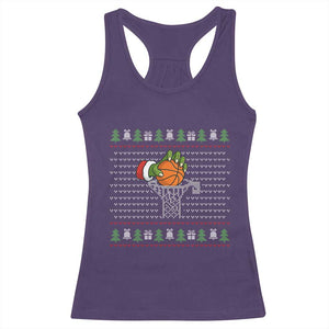 Funny Zombie Hand Basketball Christmas Gift Racerback Tank Top TS12 Purple Print Your Wear