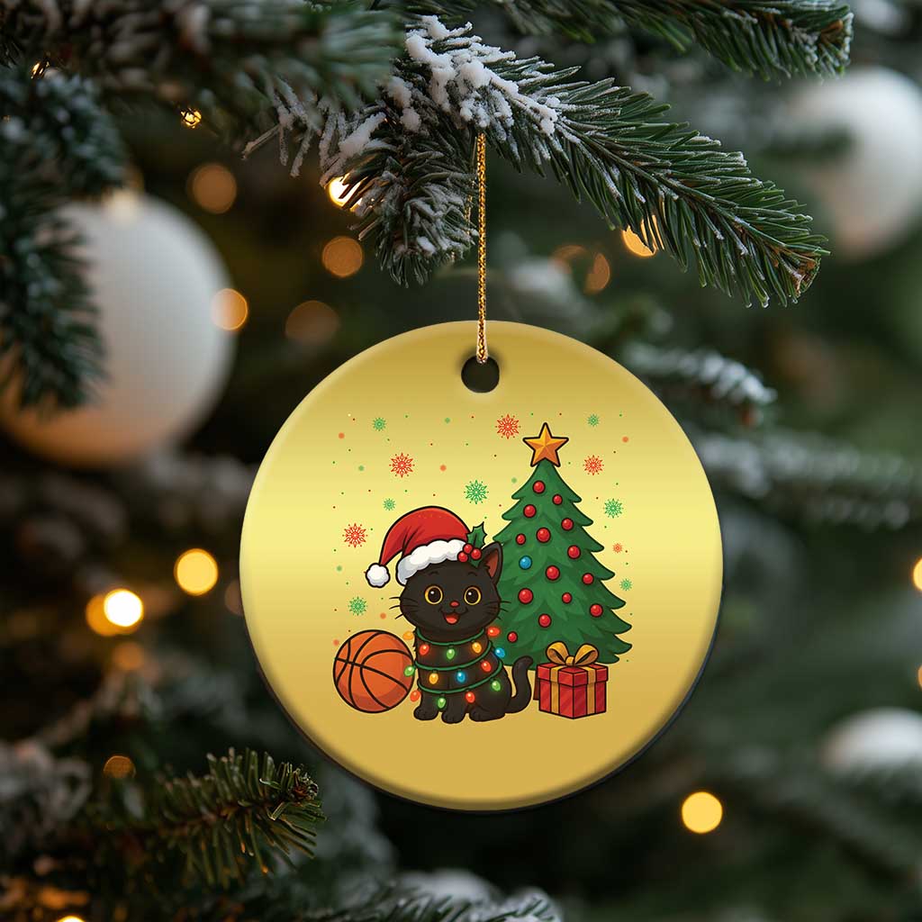 Funny Xmas Black Cat Christmas Ornament Gift For Cat Lover TS12 Print Your Wear