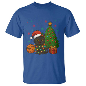Funny Christmas Black Cat T Shirt Gift For Cat Lover TS12 Royal Blue Print Your Wear